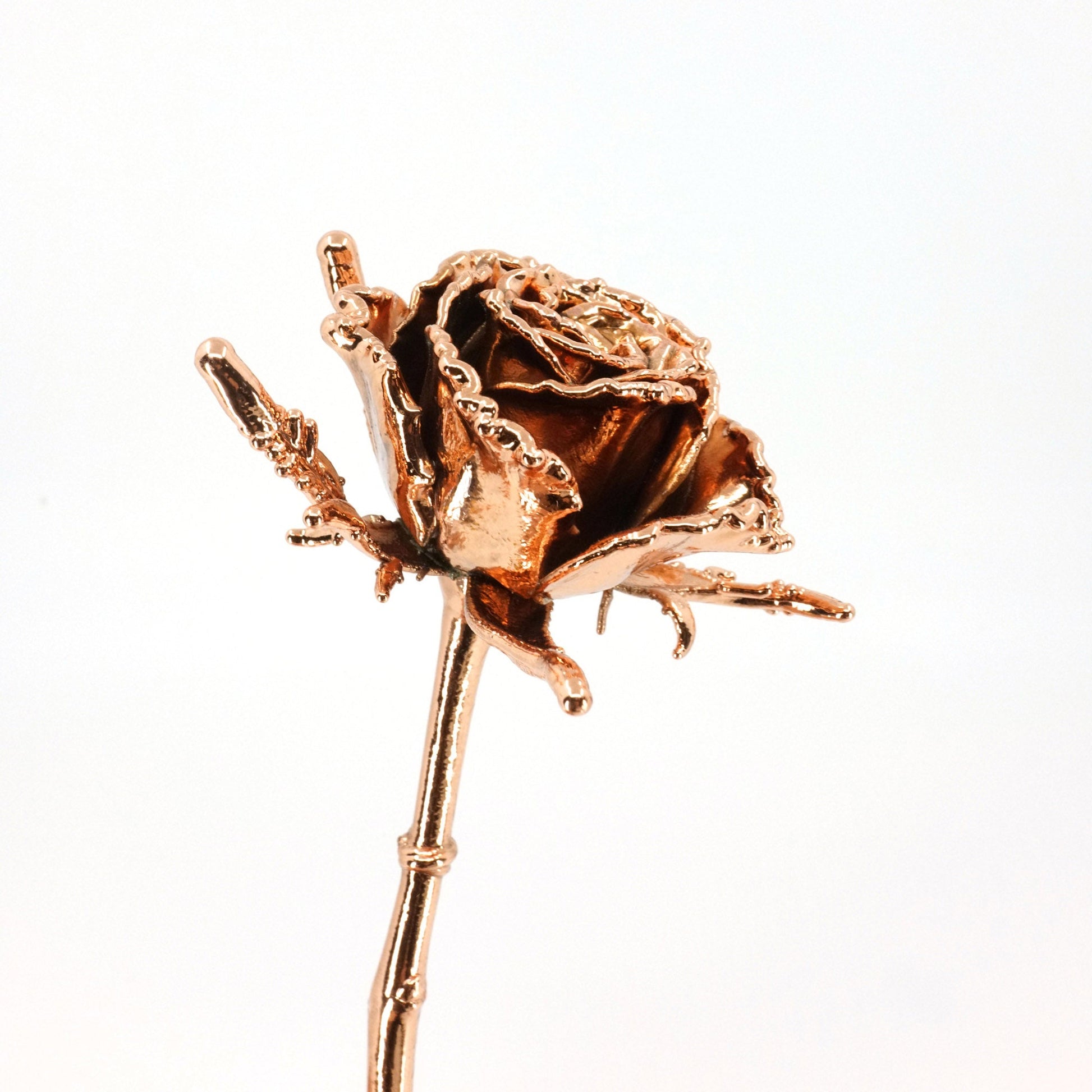 Copper covered real rose for 7th anniversary copper gift