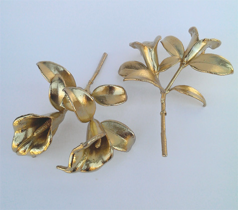 Gold Covered Real Lillies