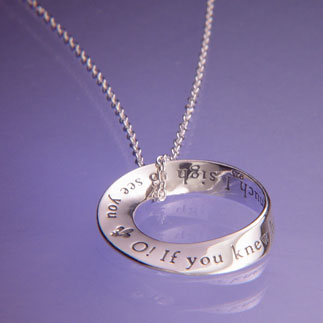 If only you knew how I sigh to see you.silver pendant