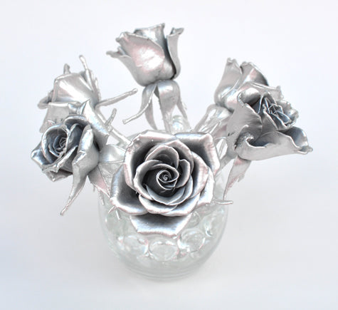 Aluminum Roses - Real Roses Coated Aluminum