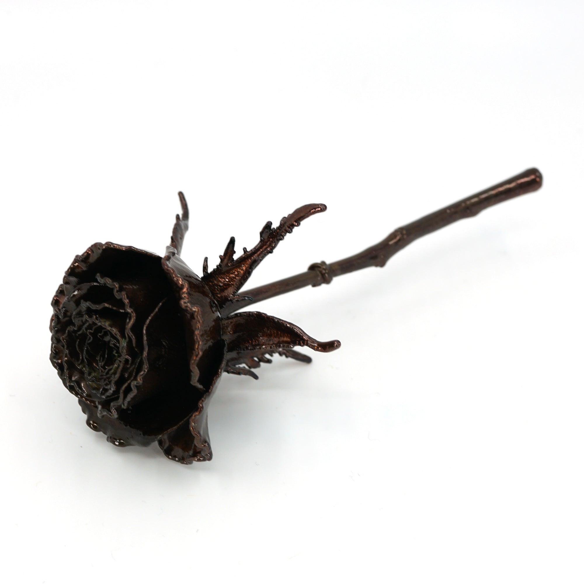 Bronze Covered Real Roses - 8th Anniversary Traditional Gift