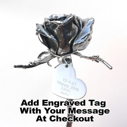 Silver Coated Preserved Small Real Orchids