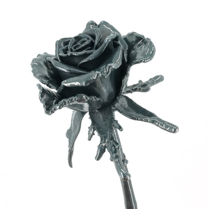 iron covered real rose for 6th anniversary traditional iron gift