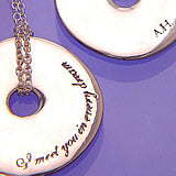I Meet You In Every Dream silver pendant