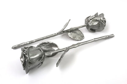 stainless steel coated real roses on side